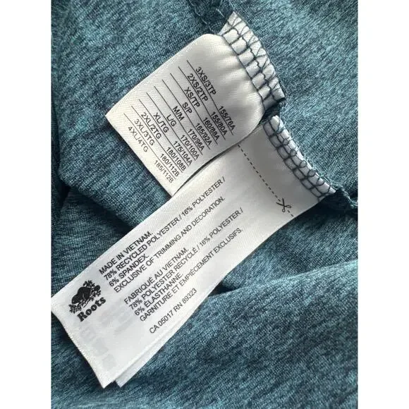 Roots Canada Blue Heather Activewear Workout Mens T Shirt Top Size XL - Picture 7 of 8